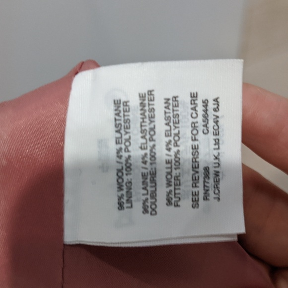 Wool JCrew sheath dress with sleeves in blush color- size 2 - Picture 7 of 7